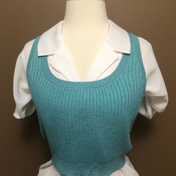 NEW Simons ( twik) Seafoam Stretch Knit Vest - Picture 6 of 6